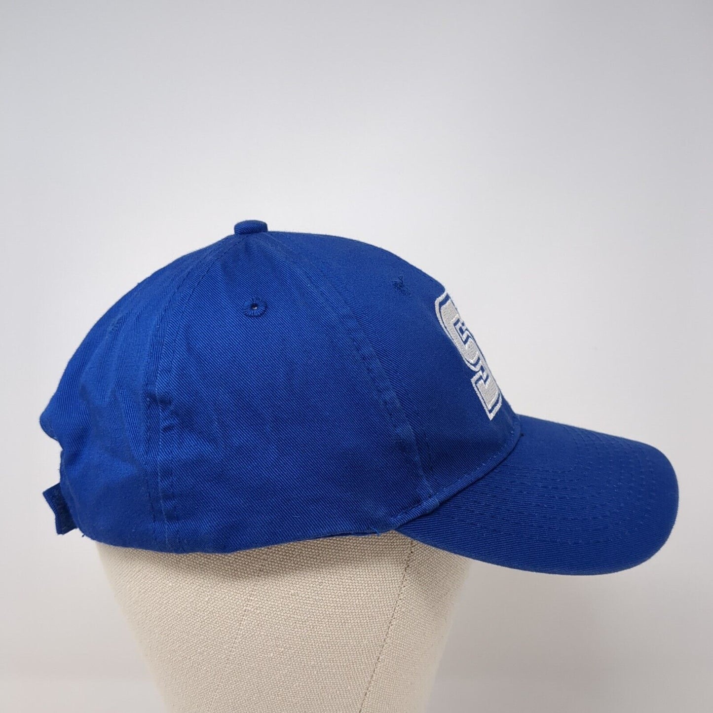 SB Strapback Hat Blue One Size Adjustable Port & Company 6 Panel Solid