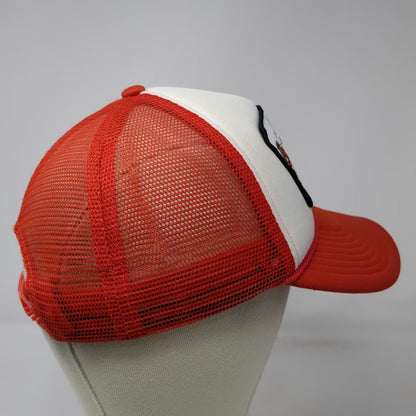 Orange Trucker Hat One Size Balls Deep Baseball Team Mesh Back Rope Snapback