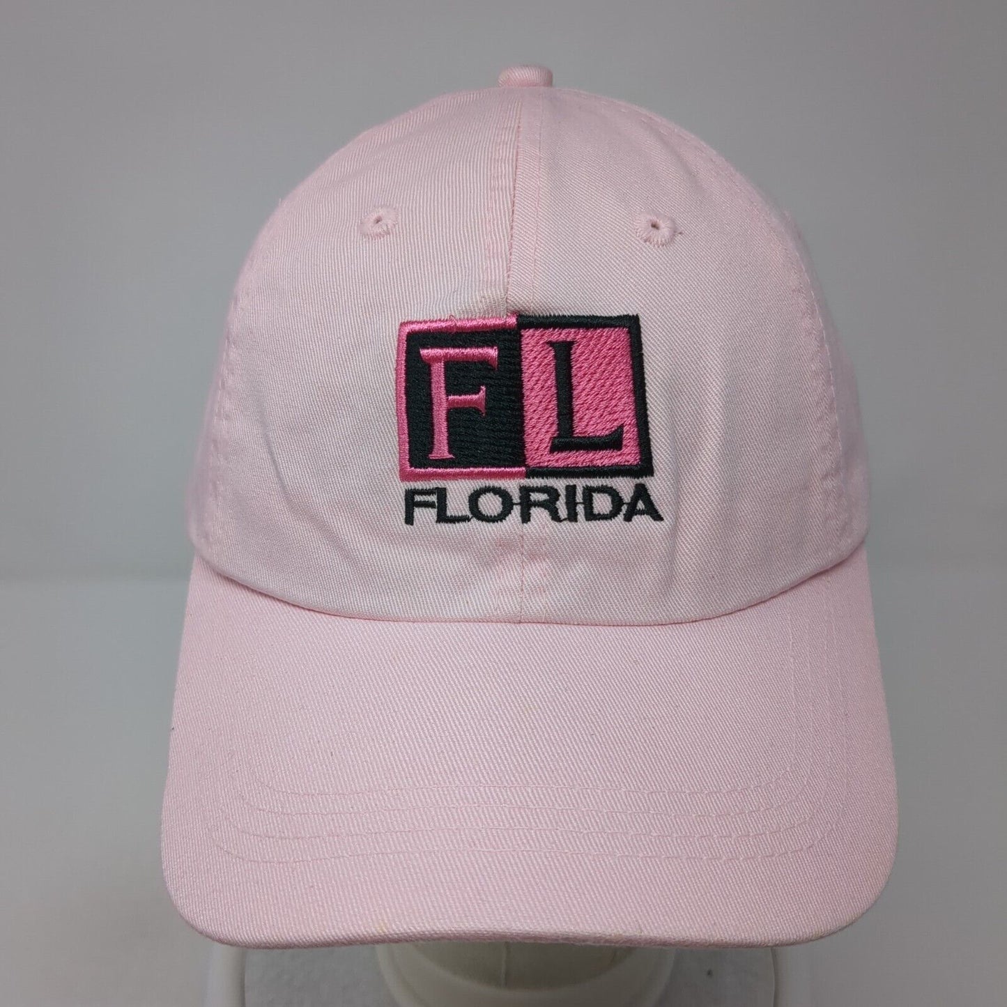 FL Florida Slideback Hat Pink One Size Adjustable Embroidered Capsplus USA