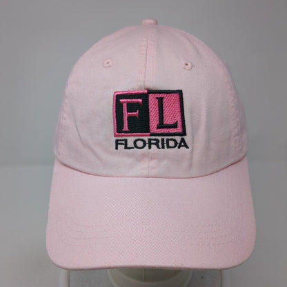 FL Florida Slideback Hat Pink One Size Adjustable Embroidered Capsplus USA