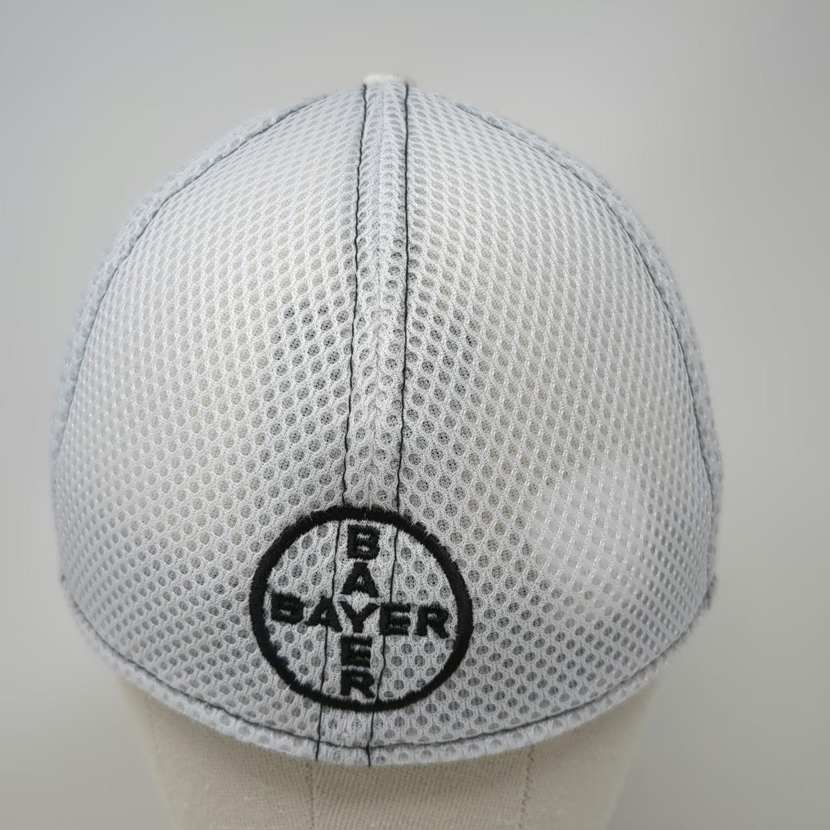 New Era Baseball Cap White L Bayer Mindful Matters Mesh Stretch Fit 39THIRTY Hat
