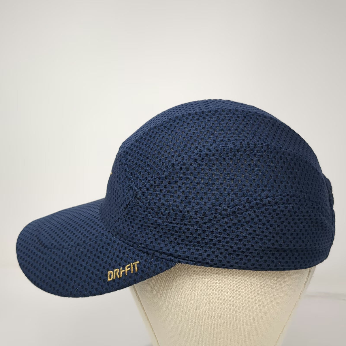 Nike Blue Gold OS Dri-FIT Mesh 5 Panel Strapback Embroidered Swoosh Hat