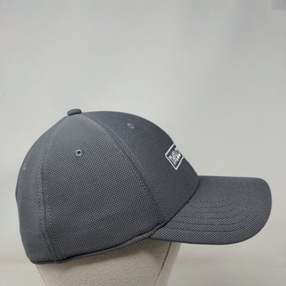 The Lottery Fitted Hat Gray M-L Embroidered Blitzing 6 Panel Under Armour