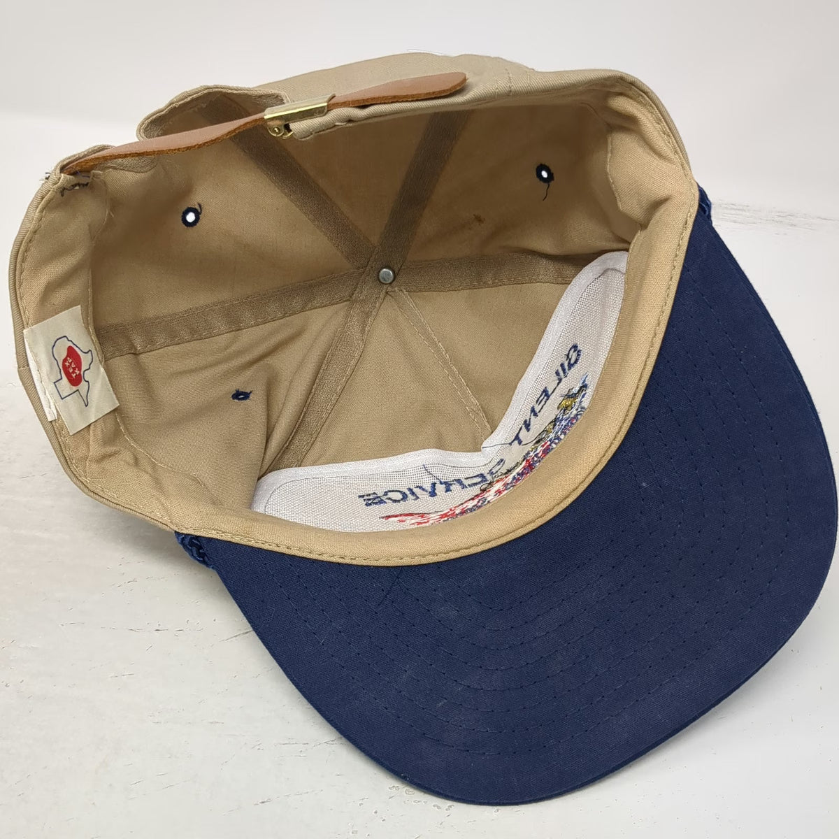 Tex Kap 5 Panel Beige One Size Hat Silent Service Submarine 100 Years US Flag