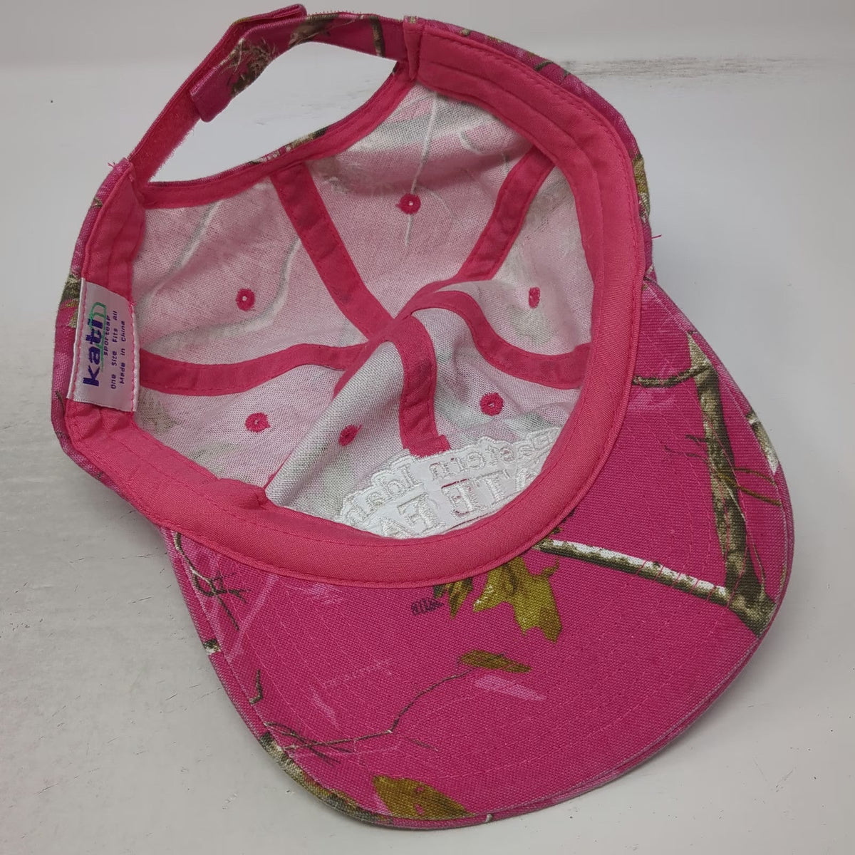 Kati Baseball Cap Pink One Size Eastern Idaho State Fair Camo Strapback Logo Hat