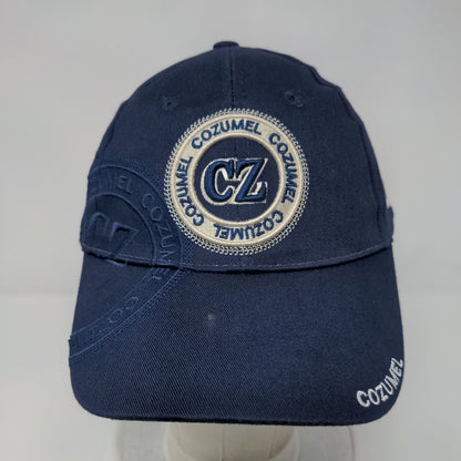 CZ Cozumel Mexico Slideback Hat Blue One Size Adjustable Embroidered Usha Ris