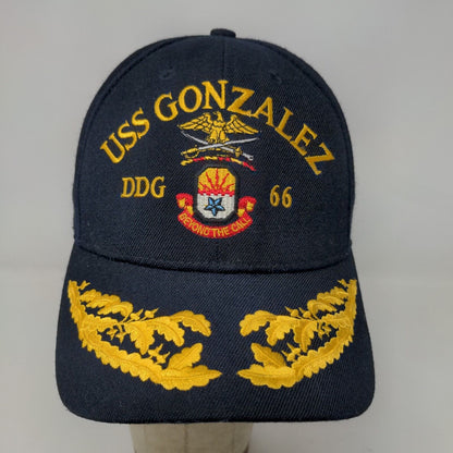 The Corps Men's Snapback Hat Blue Embroidered USS Gonzalez Dog 66 Scrambled Eggs