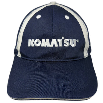 Komatsu Logo Baseball Cap Blue One Size Strapback Construction Machinery Hat