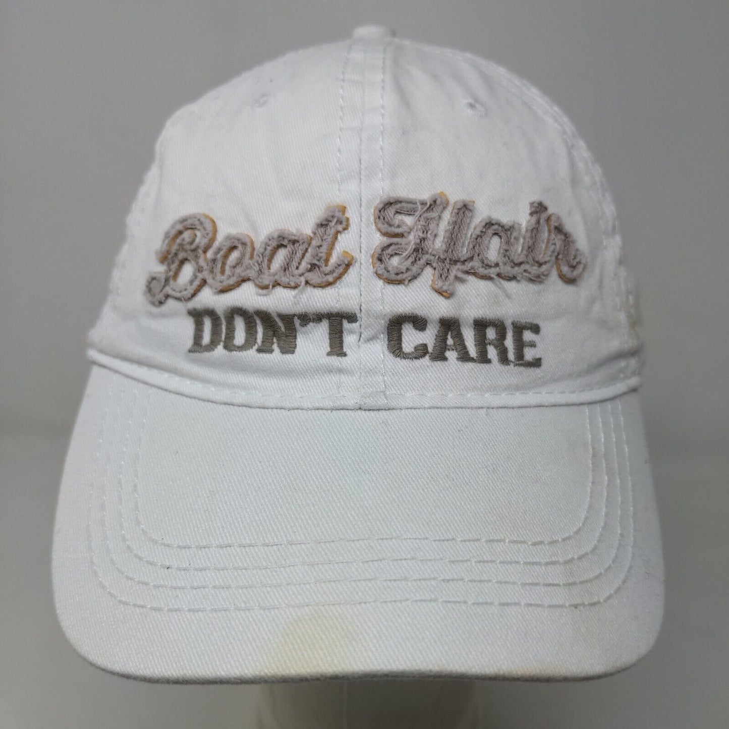 We People Women's Slideback Hat White OSFA Embroidered Logo Boat Hair