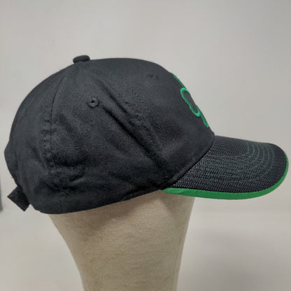 Unbranded Men's Strapback Hat Black Size OSFM Embroidered Clover Logo