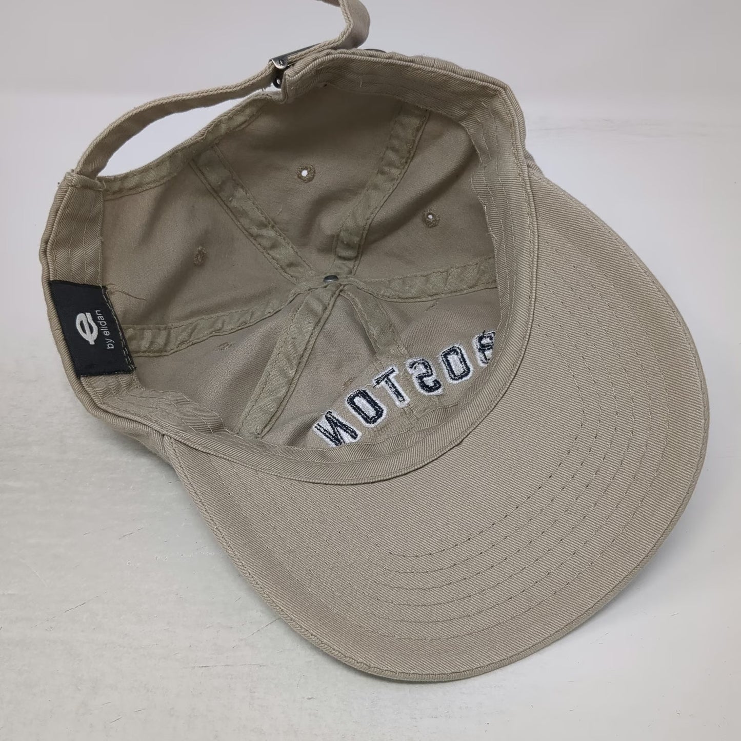 by elidan Baseball Cap Beige One Size Boston Est 1630 Embroidered Cotton Hat