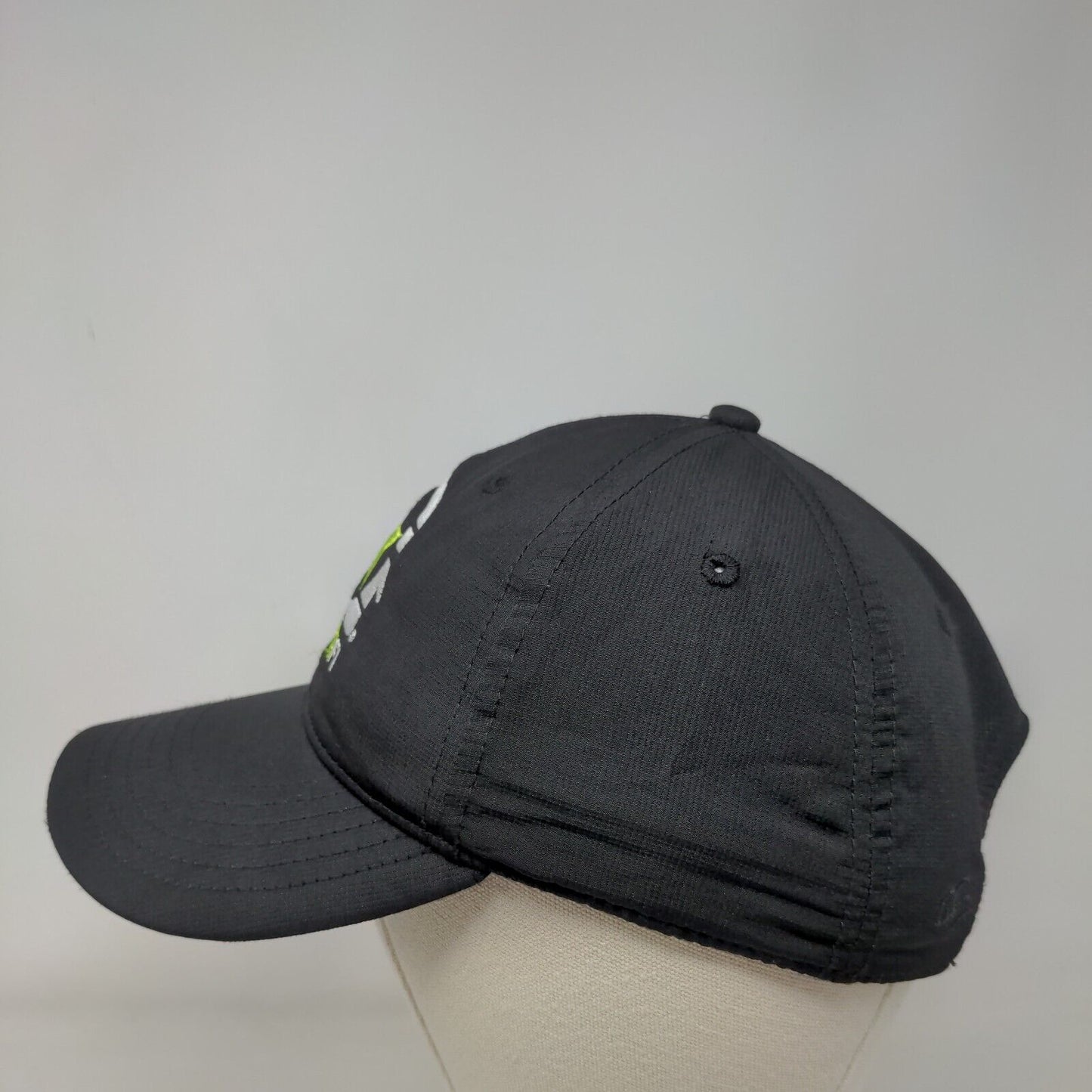 BURGERFI Strapback Hat Black One Size Adjustable Embroidered 6 Panel Outdoor Cap