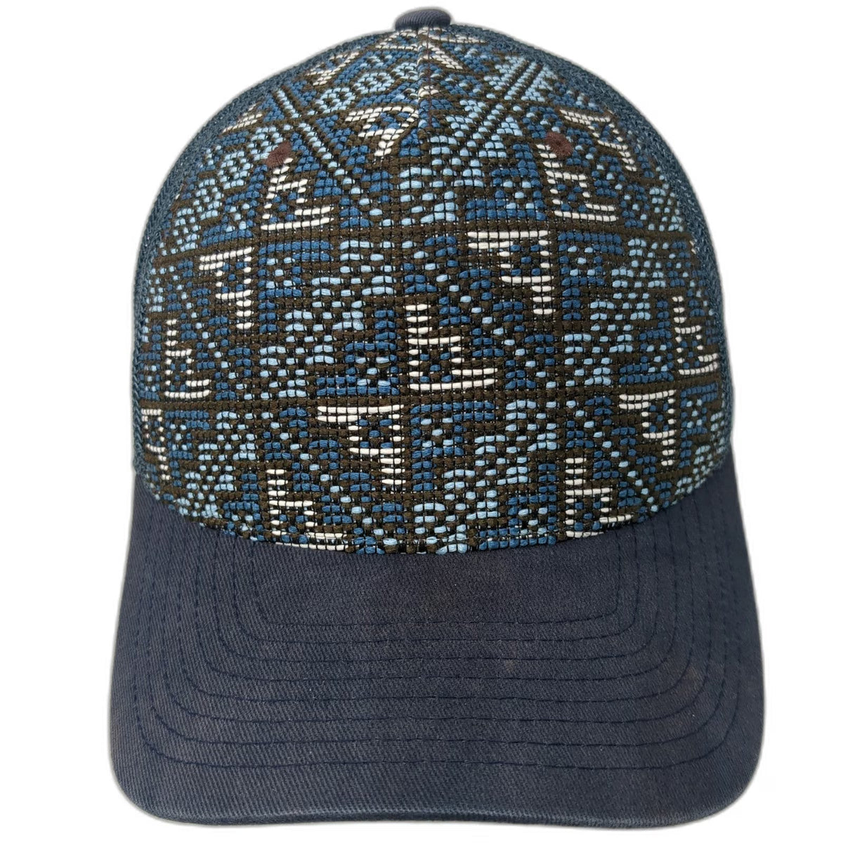 Outdoor Research Trucker Hat Blue One Size Woven Pattern Mesh Back Snapback