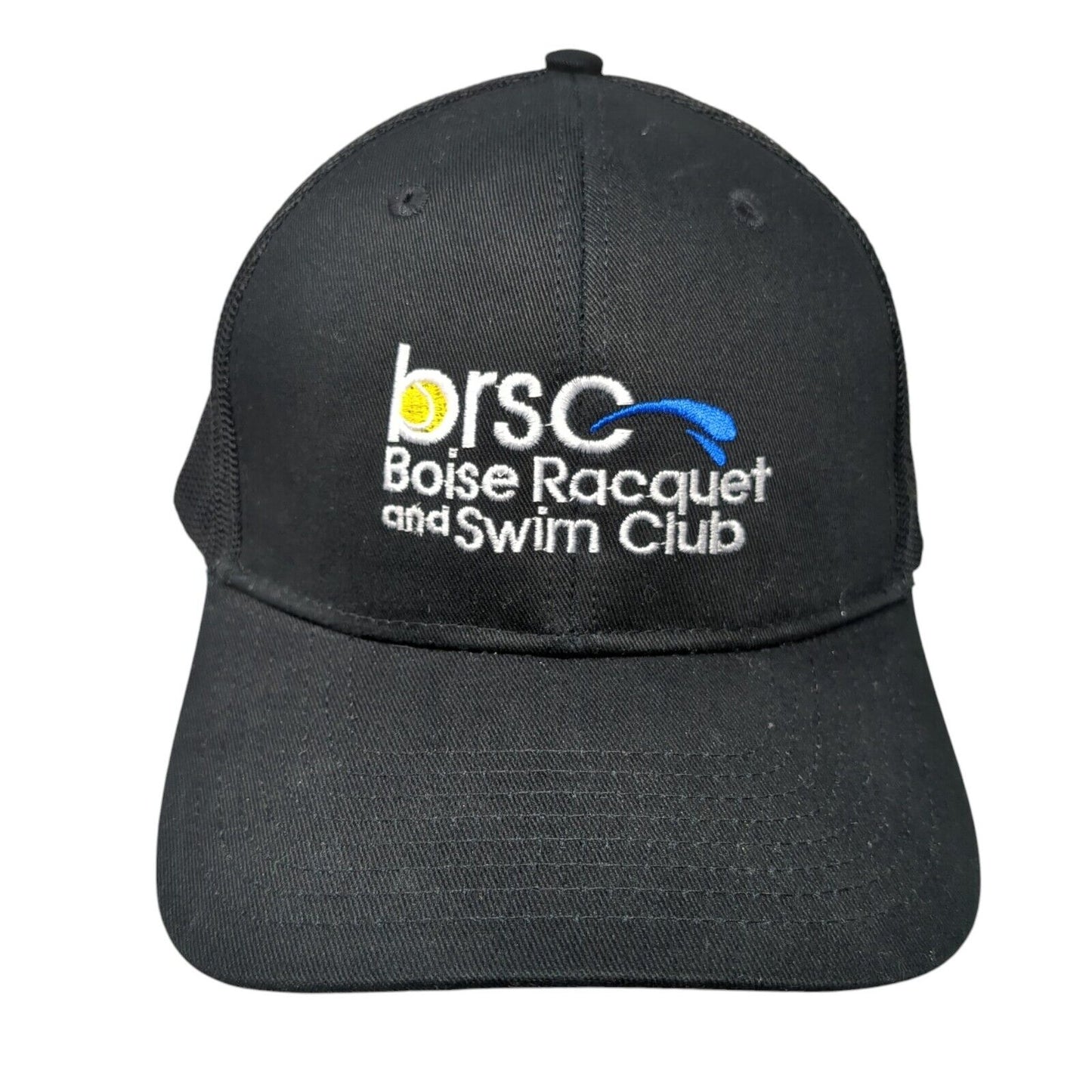 Brsc Boise Racquet and Swim Club Snapback Trucker Hat Black One Size Mesh Back