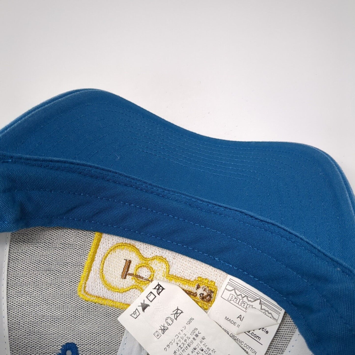 Patagonia Snapback Mesh Back Hat Blue OSFA Live Simply Embroidered Logo Guitar