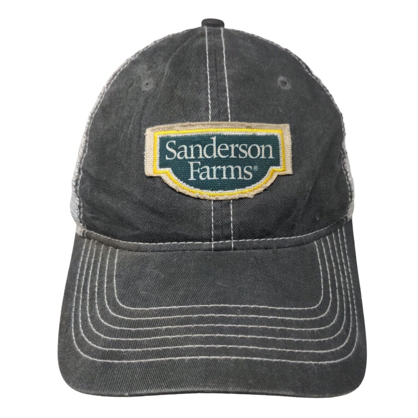 Sanderson Farms Strapback Mesh Back Trucker Hat Gray Extreme Fit Ahead