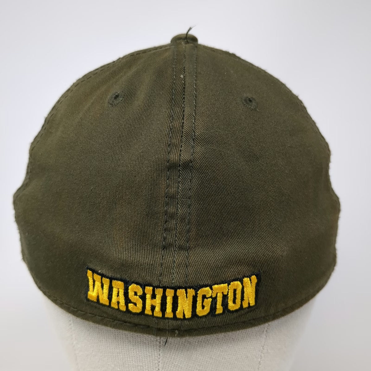 Baseball Cap Green Beige One Size Seattle Washington Strapback Flat Brim Hat