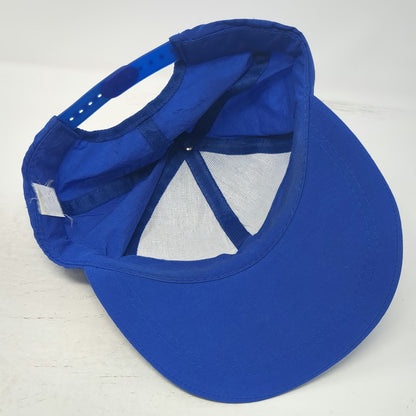 Jewel Inc Blue Snapback Hat One Size Nylon Patch Logo Unstructured 6 Panel