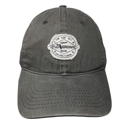 Flo Grown Sun Surf Salt Patch Slideback Hat Gray One Size Adjustable