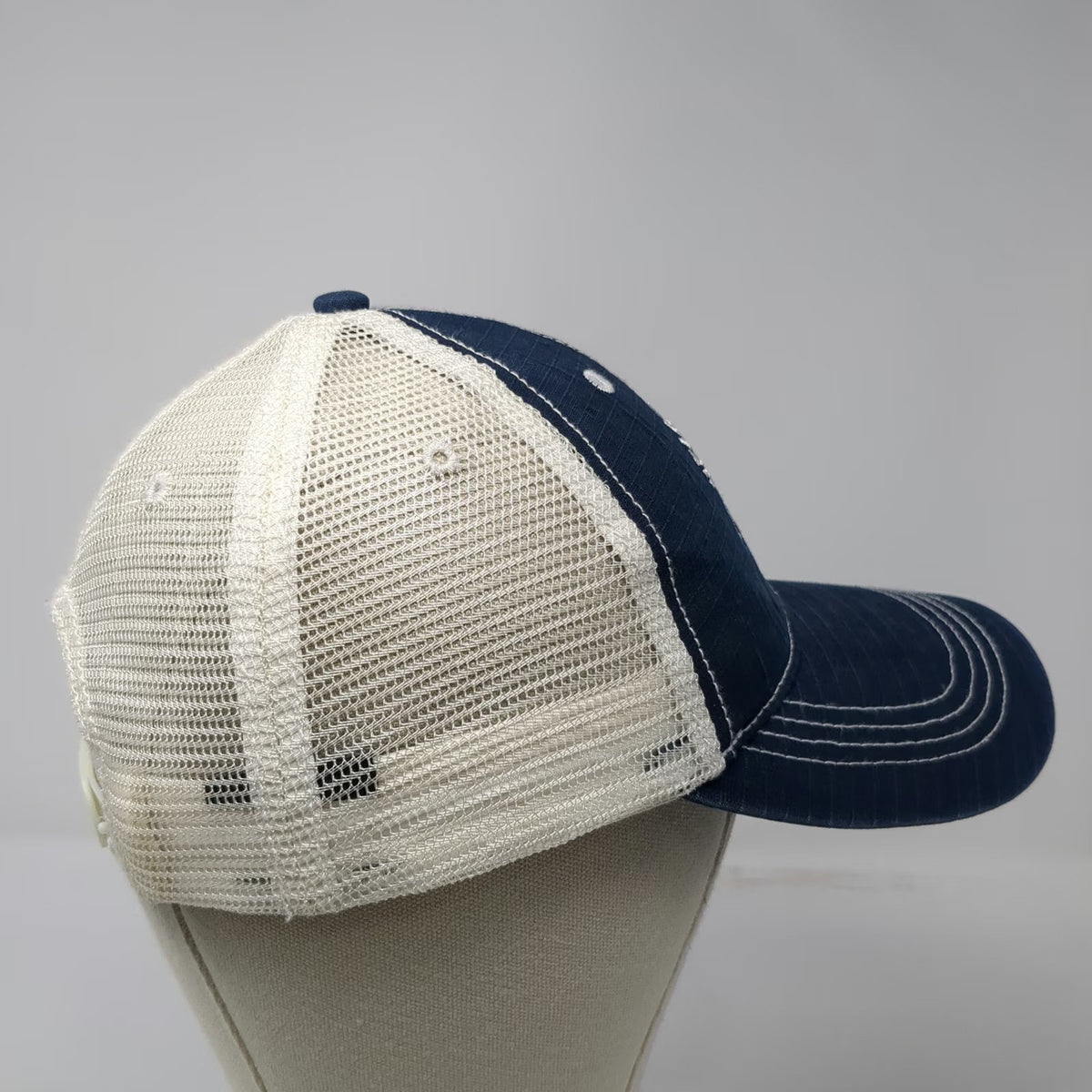 Fair Mountain Trucker Hat Blue White One Size Yellowstone National Park Bear
