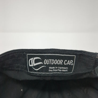 Mountain Slideback Hat Black One Size Adjustable Outdoor Cap 6 Panel
