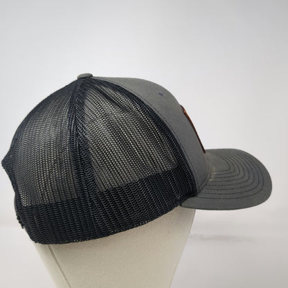 Richardson Trucker Hat Gray One Size Mesh Back Snapback SGW Designworks Leather