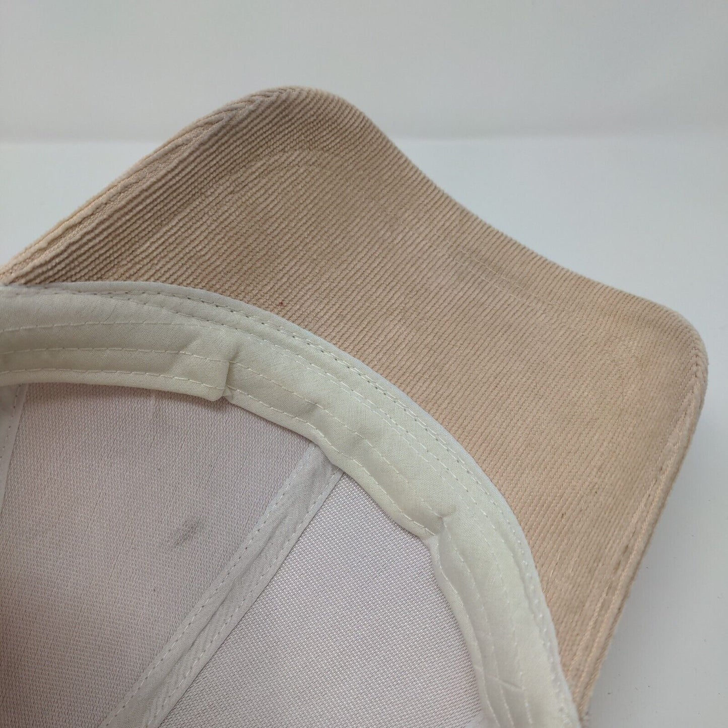 Unbranded Slideback Hat Solid Tan OSFA Adjustable Blank Corduroy