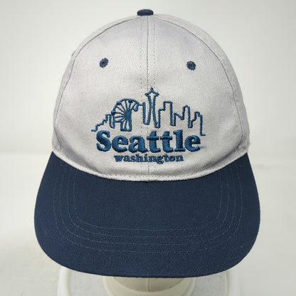 Seattle Shirt Company Baseball Cap Gray Blue One Size Skyline Space Needle Hat