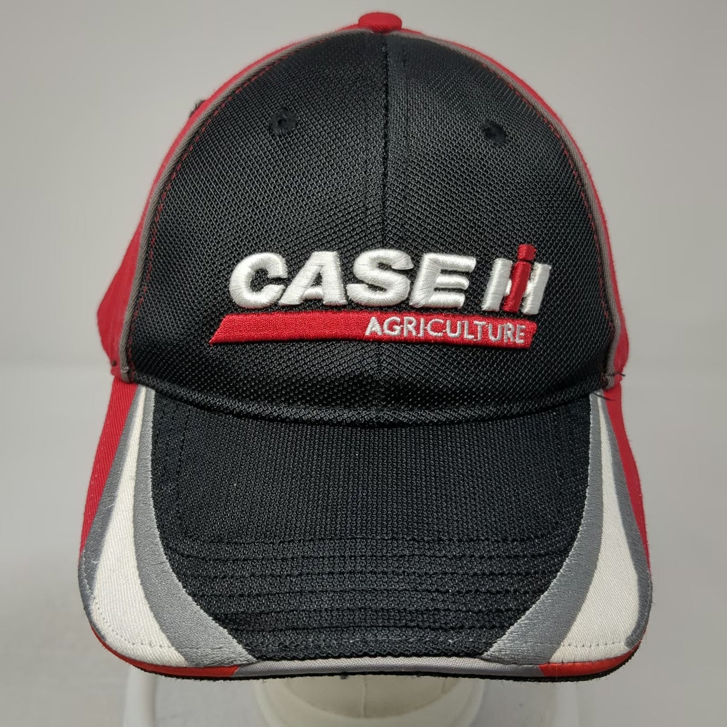 Case IH Baseball Cap Black Red OSFM Agriculture Logo Mesh Front Strapback Hat