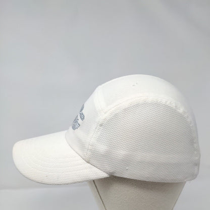Straight Down Strapback 5 Panel Hat White One Size Embroidered Legendary