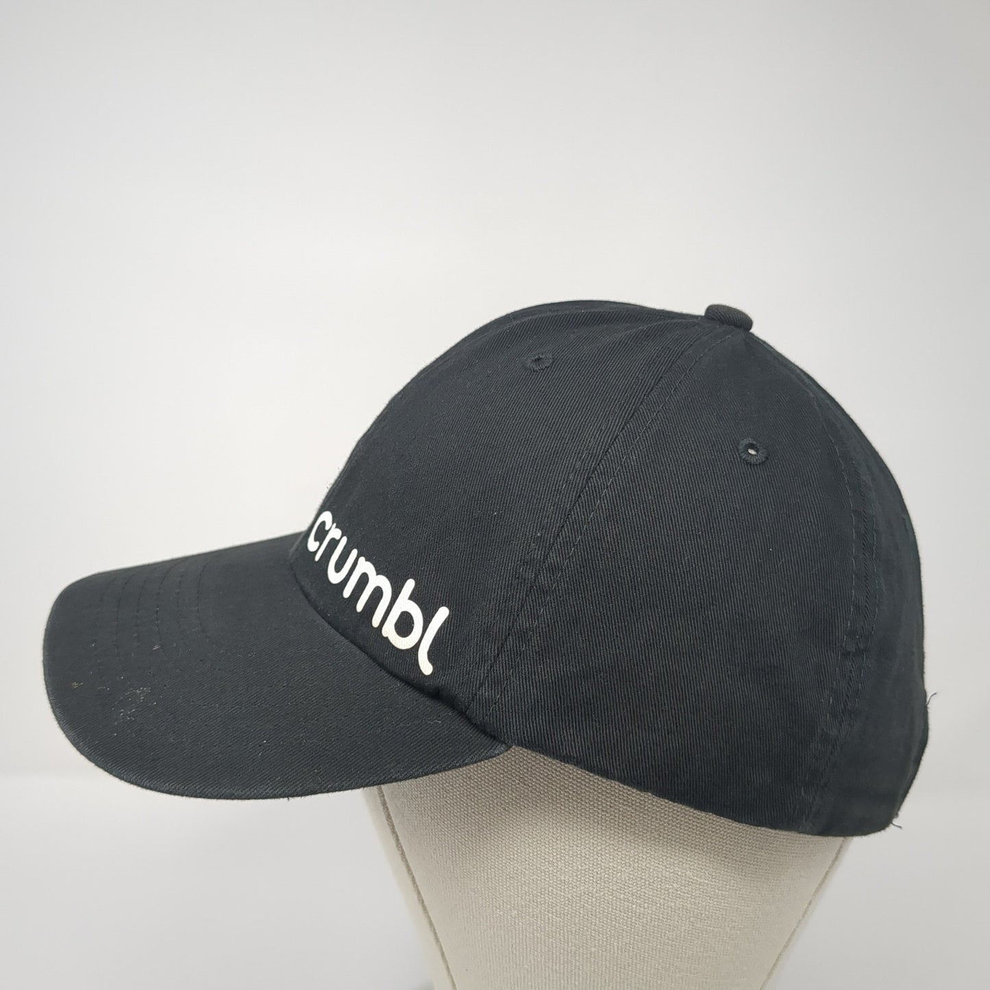 Crumbl Slideback Hat Black One Size Adjustable Solid 6 Panel Outdoor