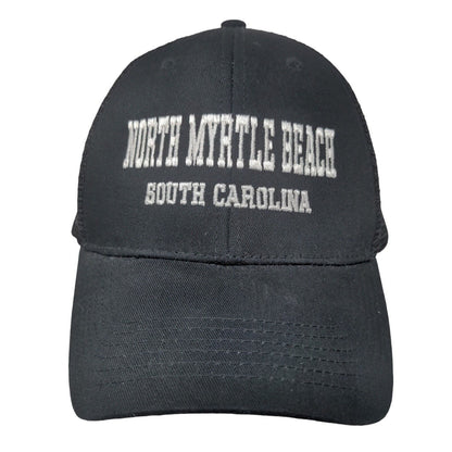 North Myrtle Beach South Carolina Snapback Mesh Back Trucker Hat Black One Size