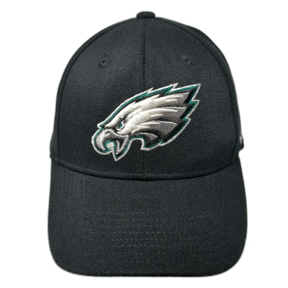 Philadelphia Eagles NFL Reebok Cap Black M Embroidered Logo Stretch Fit Hat