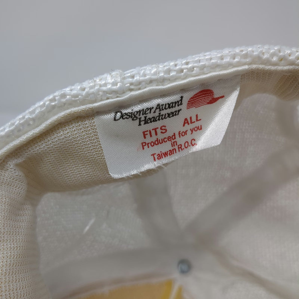 Designer Award Headwear Trucker Hat White One Size Chevron Logo Mesh Snapback