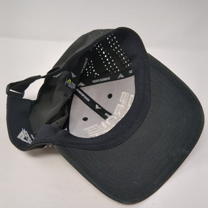 Brave Robot Strapback Hat Black One Size Adjustable Embroidered Laser Cut