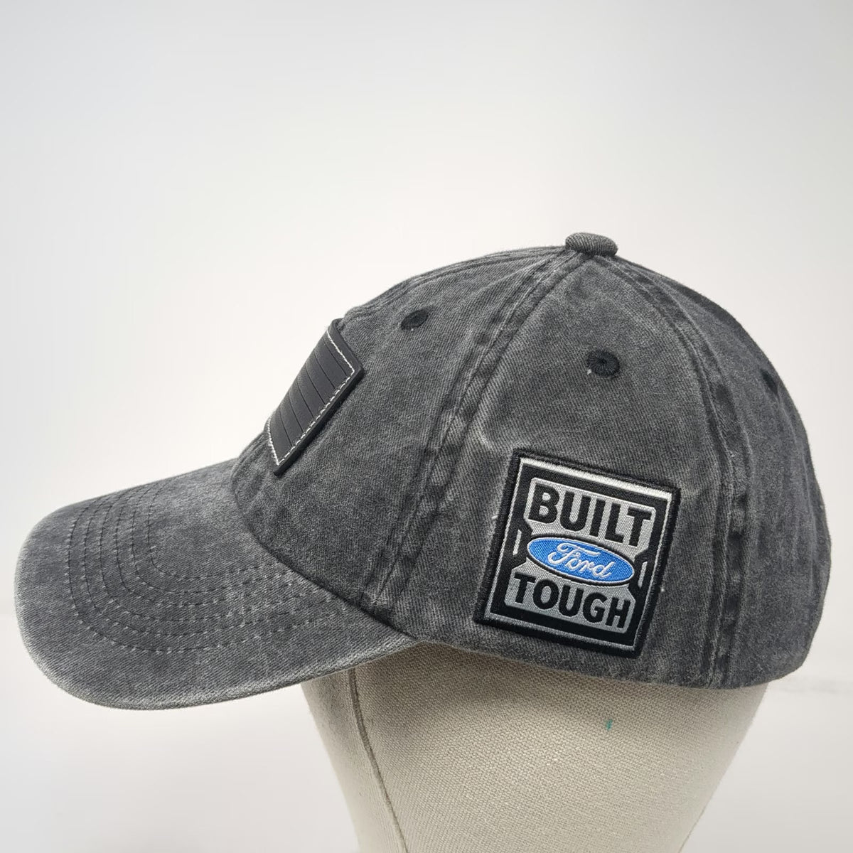 Ford Snapback Gray One Size American Flag Built Ford Tough Baseball Hat Patch