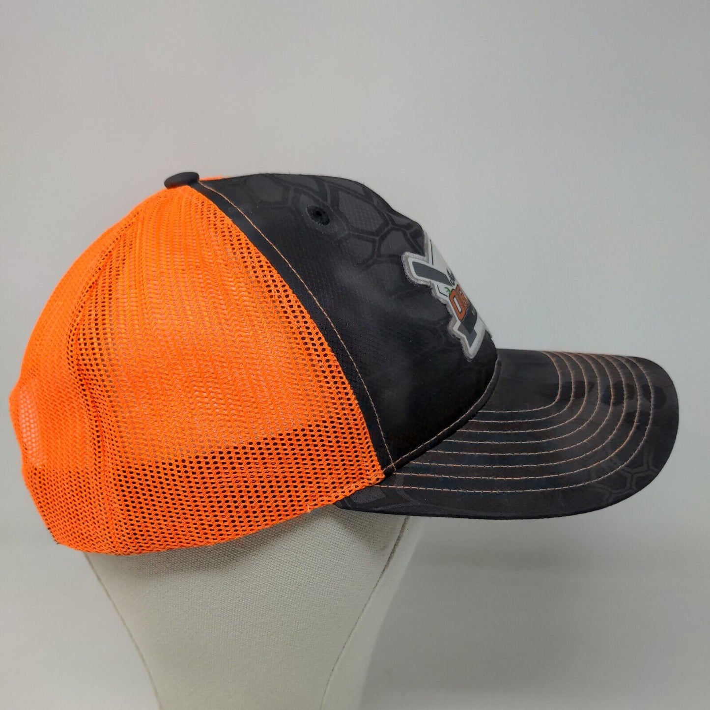 Richardson Men's Snapback Mesh Back Hat Black Orange Imavex Orange Baseball