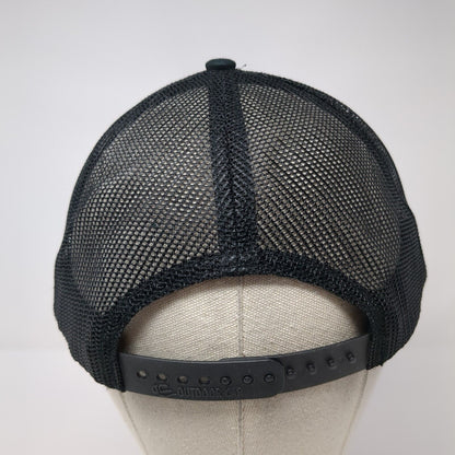 Idaho Summit Snapback Mesh Back Trucker Hat Black One Size Outdoor Cap