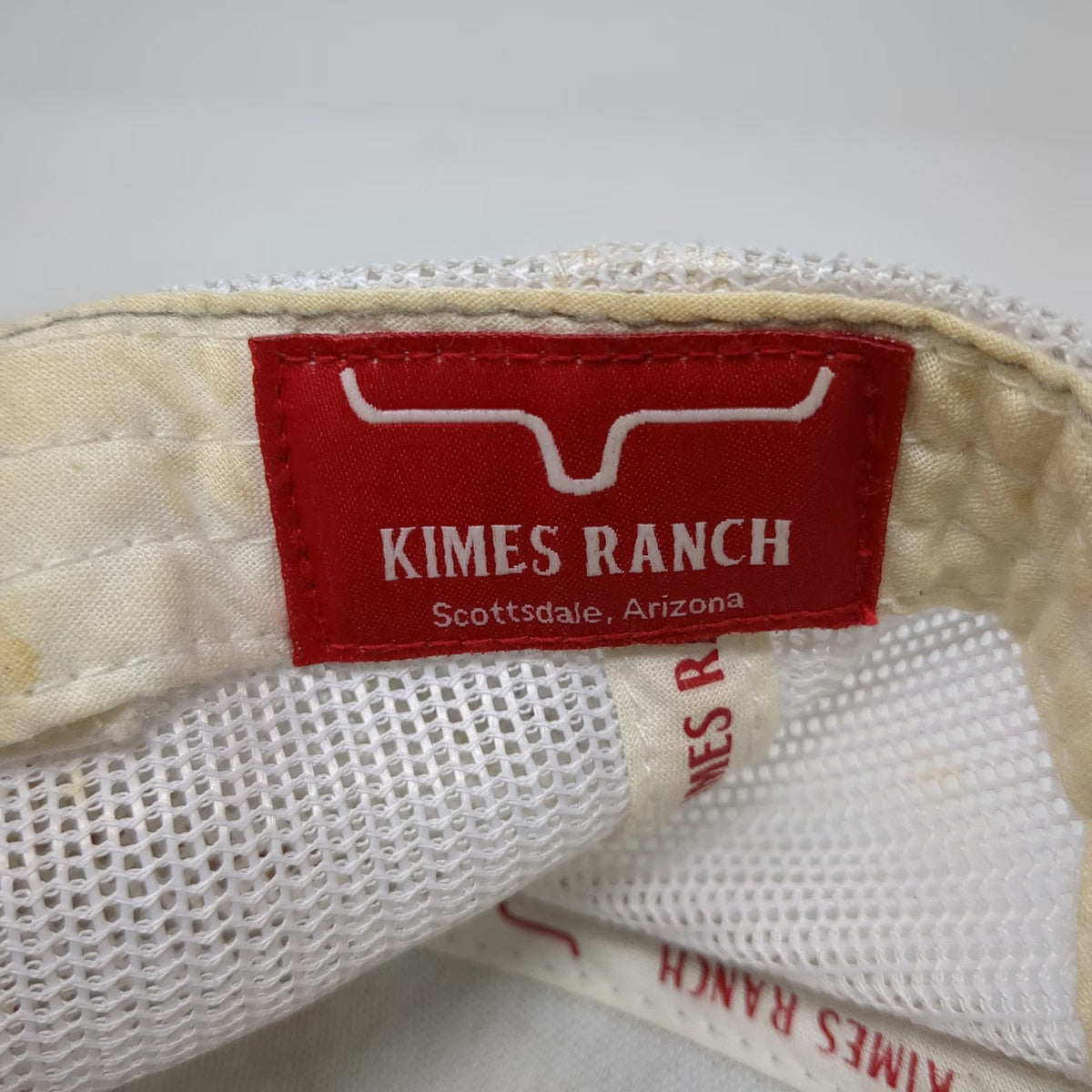 Kimes Ranch Trucker Hat Gray One Size Mesh Back Snapback Leather Patch Logo