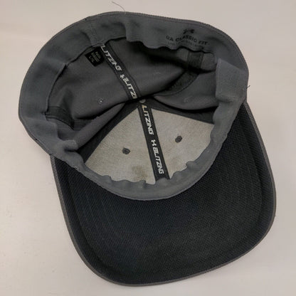 Under Armour Fitted Hat Gray L/XL Classic Fit Embroidered Blitzing 6 Panel