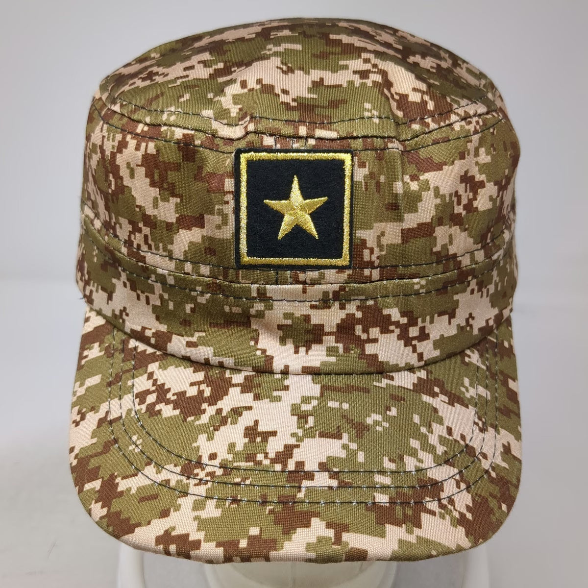 US Army Cap Green Brown Beige One Size Snapback Digital Camo Star Patch Hat