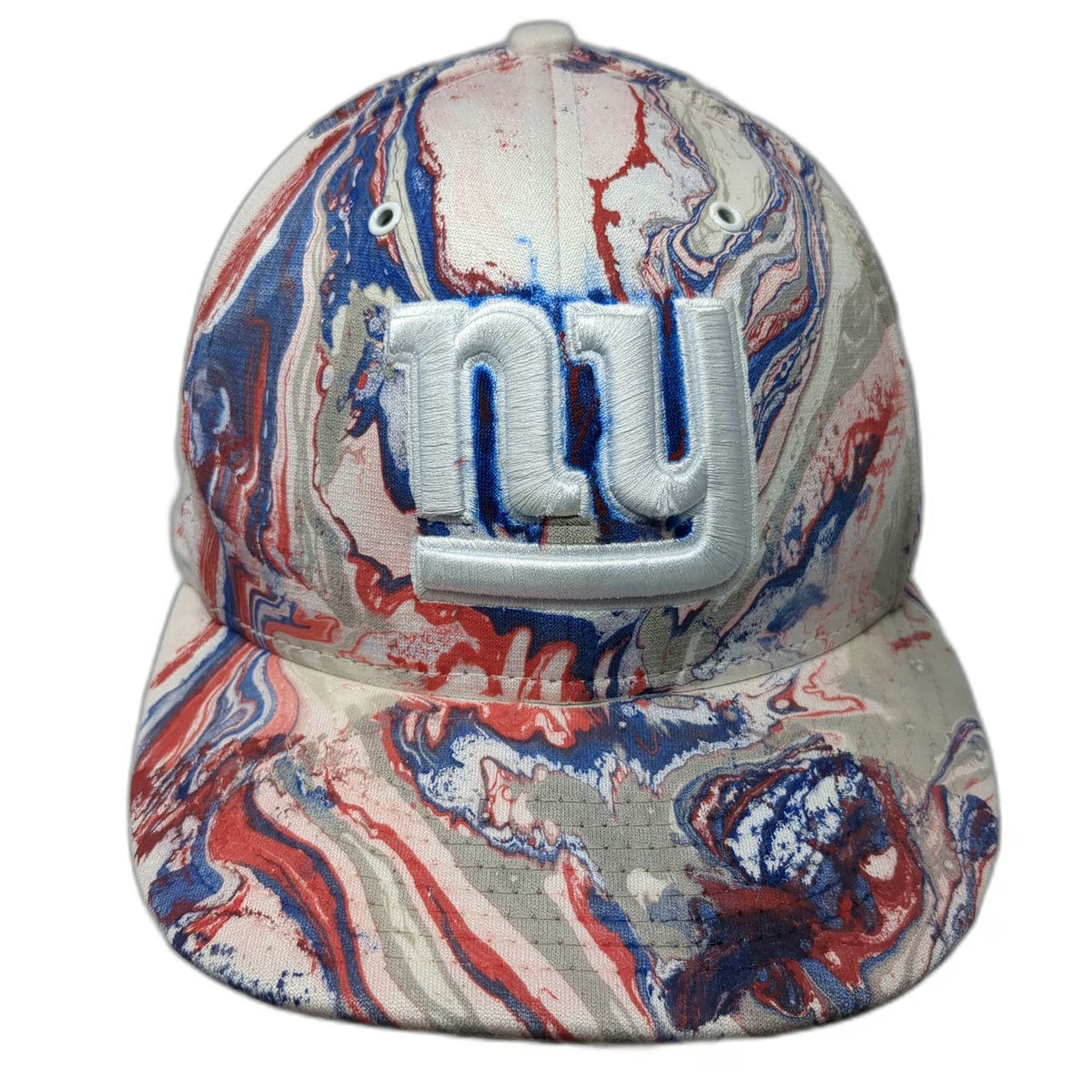 New Era New York Giants NFL Snapback Hat White Red Blue One Size Marble Print