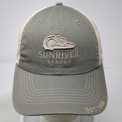Imperial Trucker Hat Gray Beige One Size Mesh Back Snapback Sunriver Resort