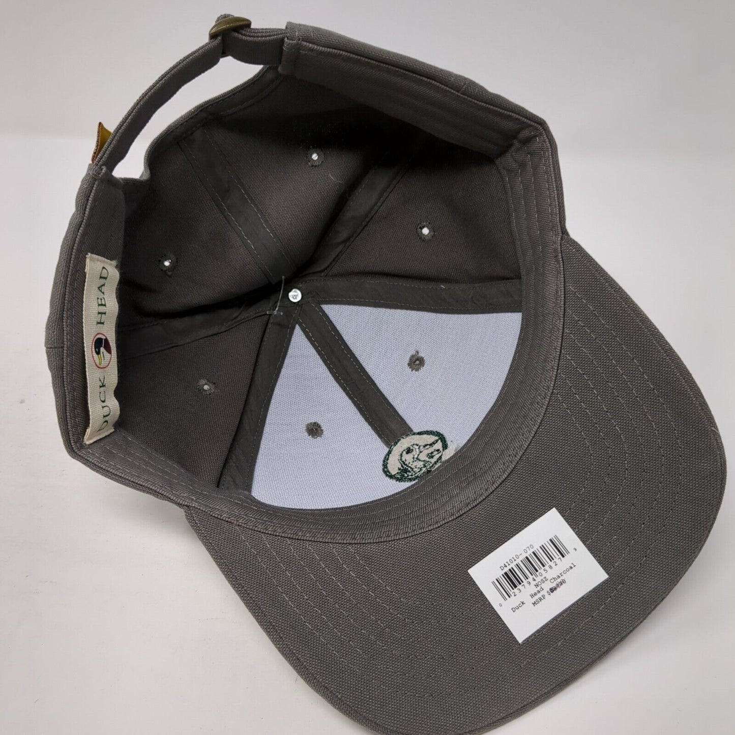 Duck Head Chino Trousers Slideback Hat Gray One Size Adjustable Embroidered