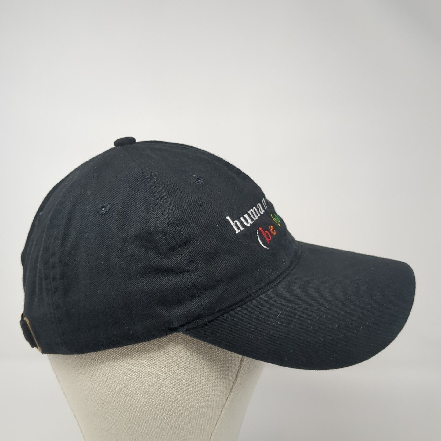 Human Kind Be Both Slideback Baseball Cap Black OS Adjustable Big Accesories