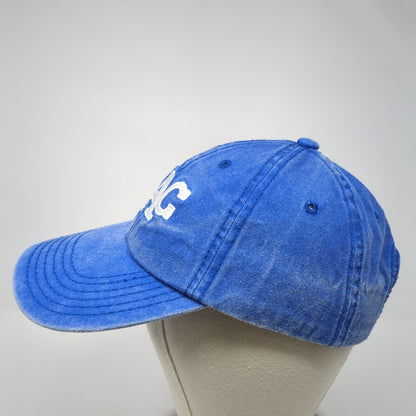 SAC Strapback Hat Blue One Size Adjustable Embroidered Solid Hit Wear