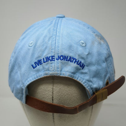 Adams Baseball Cap Blue One Size Live Like Jonathan Leather Strapback Hat