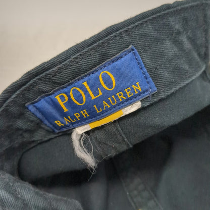 Polo Ralph Lauren Baseball Cap Black OS Embroidered Logo Strapback Hat Pony