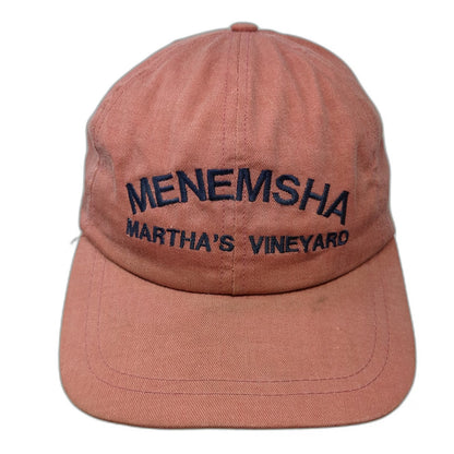 New England Cap Red One Size Baseball Menemsha Marthas Vineyard Made in USA Hat