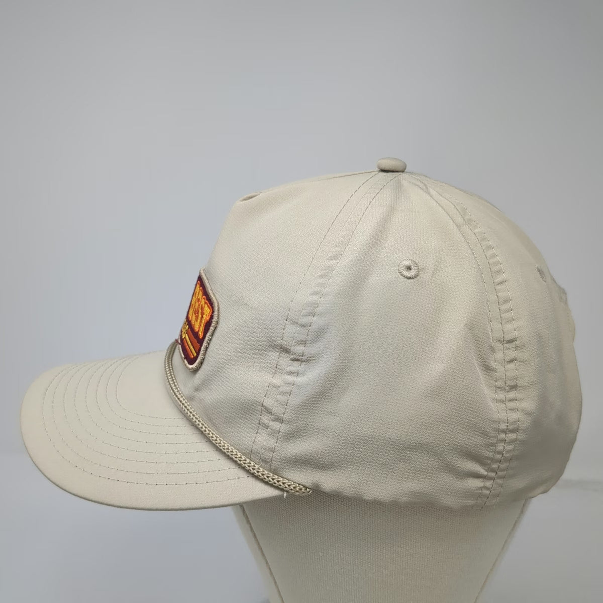 Pukka 5 Panel Beige Hat One Size Rope Bear's Best Las Vegas Golf Snapback Patch
